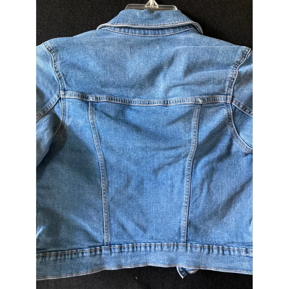 Old Navy Kids Blue Denim Trucker Jean Jacket Size L 10-12 Medium Wash Coat